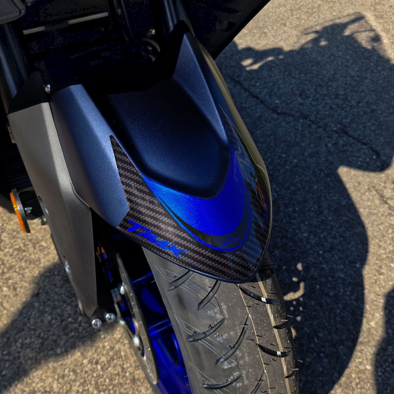 Adhesivos 3D Scooter compatibles con Yamaha T-MAX 560 2022 Guardabarros Azul