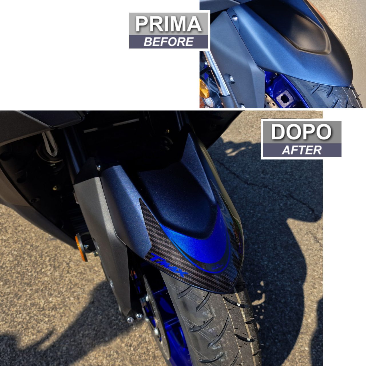 Adhesivos 3D Scooter compatibles con Yamaha T-MAX 560 2022 Guardabarros Azul - Imagen 3