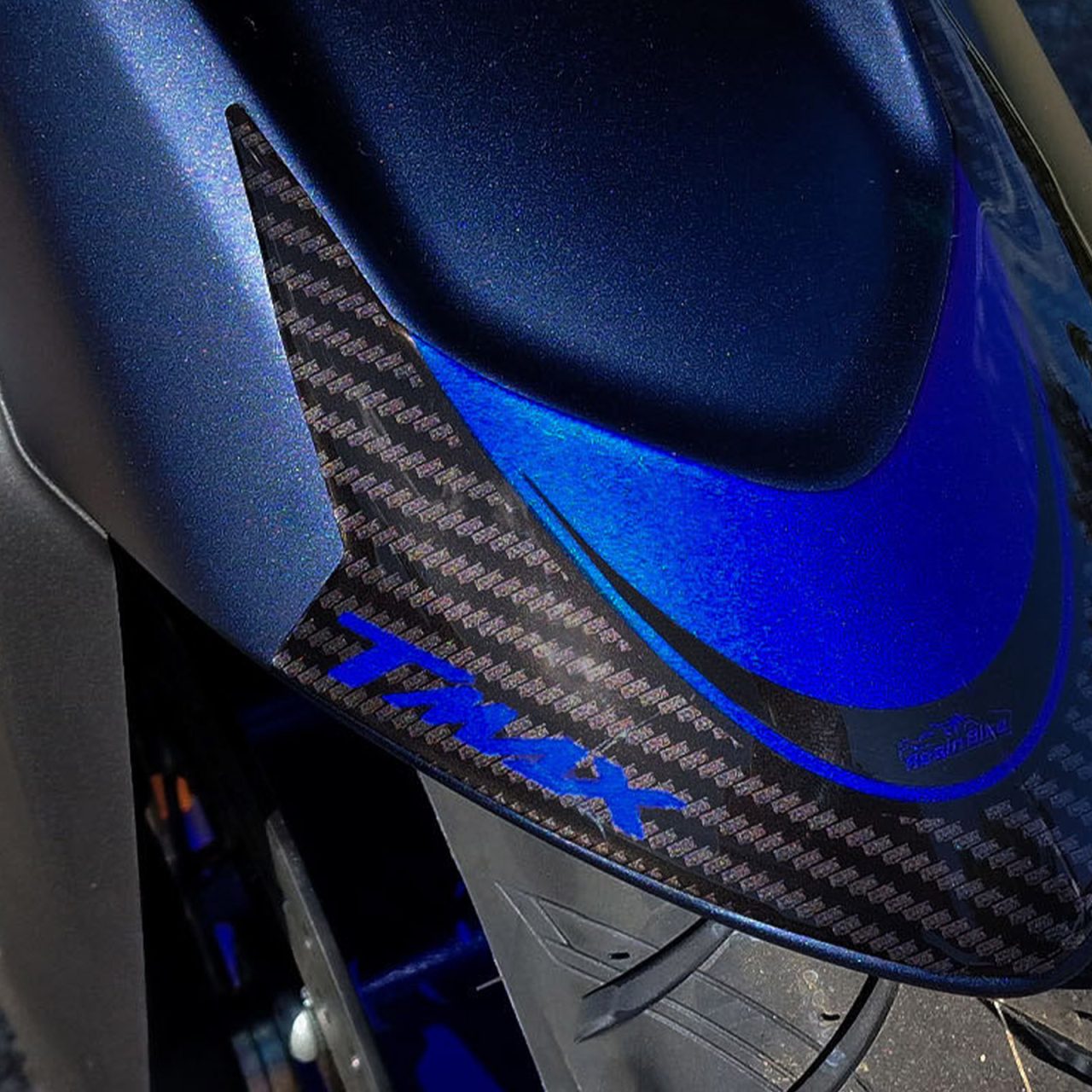 Adhesivos 3D Scooter compatibles con Yamaha T-MAX 560 2022 Guardabarros Azul - Imagen 5