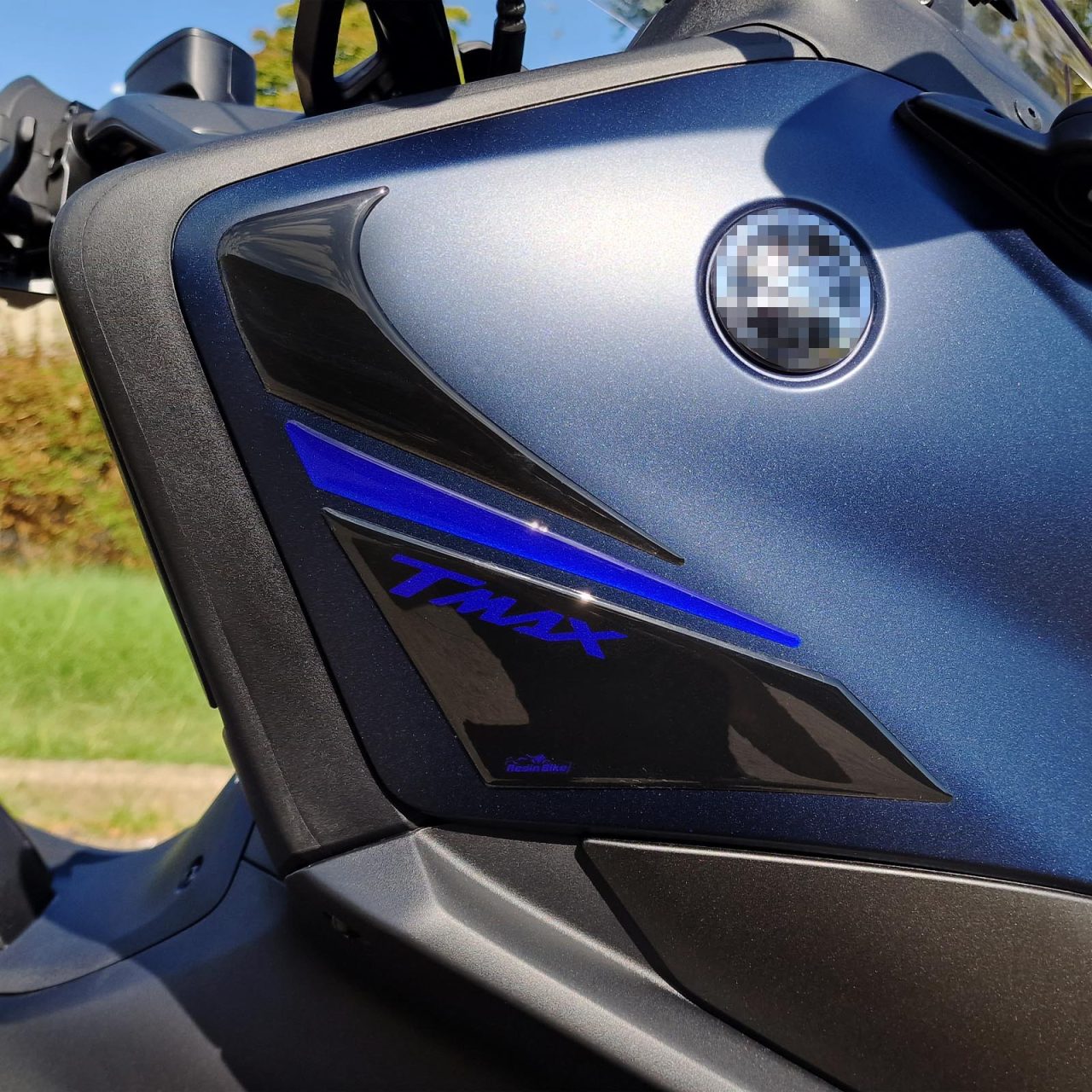 Adhesivos 3D compatibles con Yamaha T-MAX 560 2022 Protección de Esquinas Azul