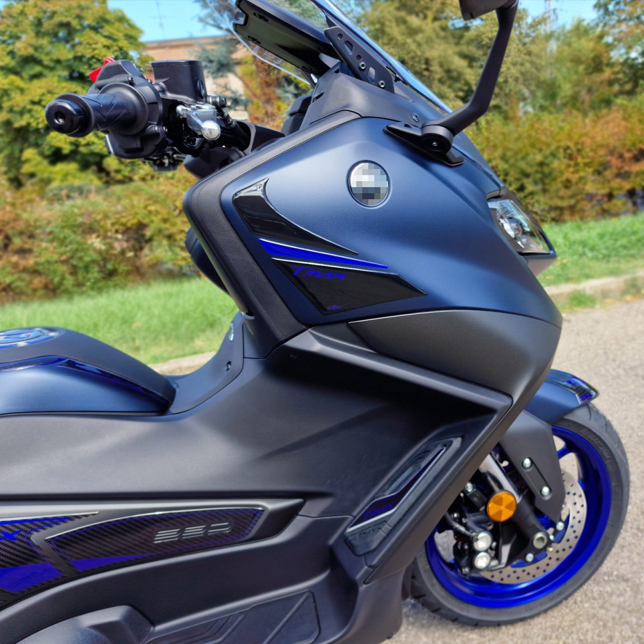 Aufkleber 3D Kompatibel mit Yamaha T-MAX 560 2022 Ecken-Schutzfolien Blau – Bild 5