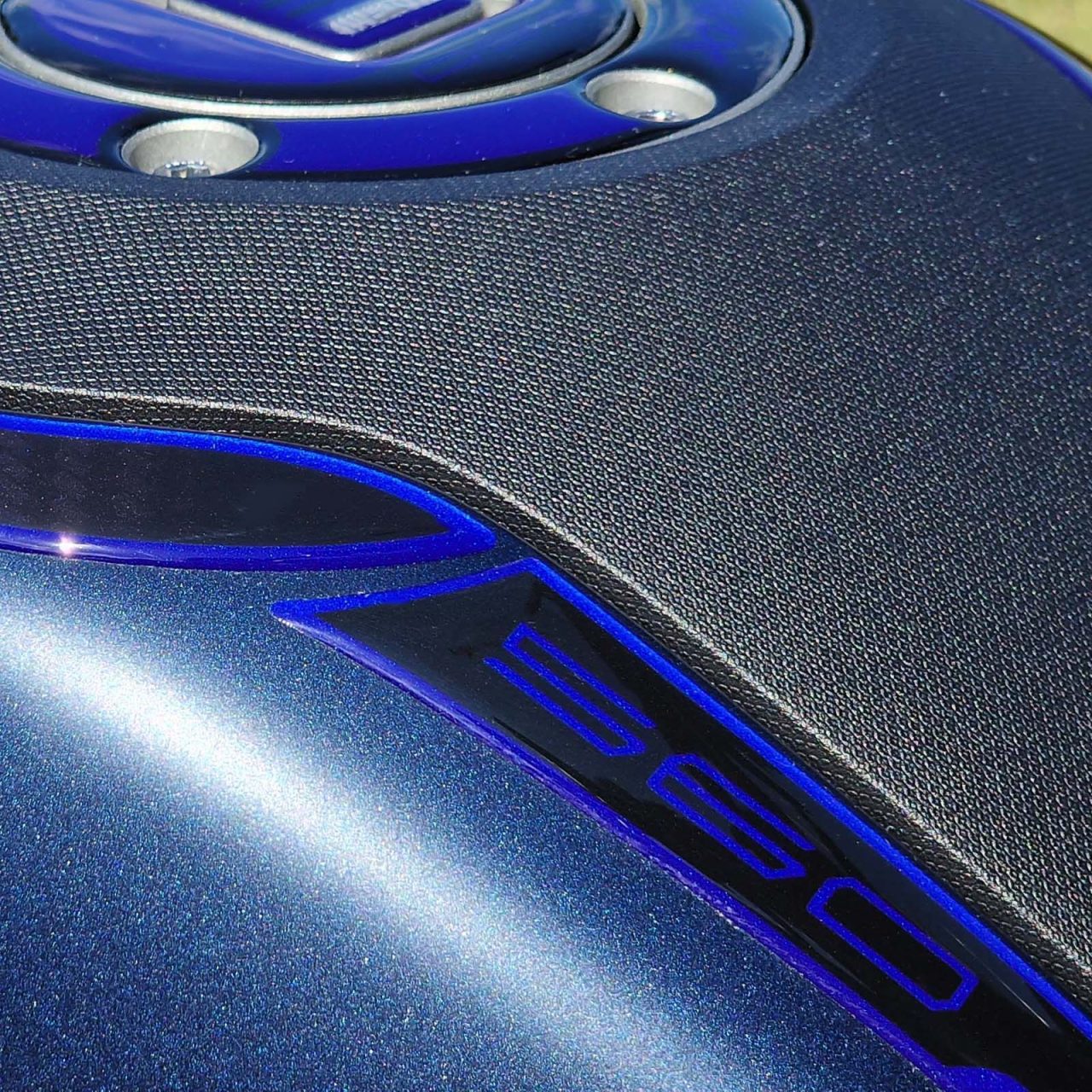 Adhesivos 3D compatibles con Yamaha T-MAX 560 2022 Protección Central Azul - Imagen 4