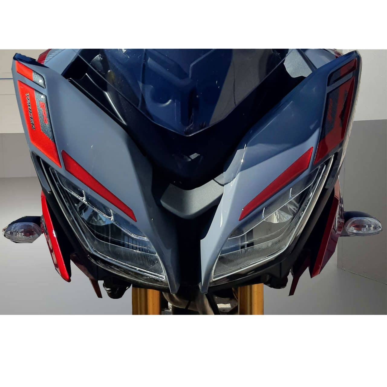 Adhesivos 3D compatibles con Yamaha Tracer 900 2018-2020 Protección Frontal Rojo