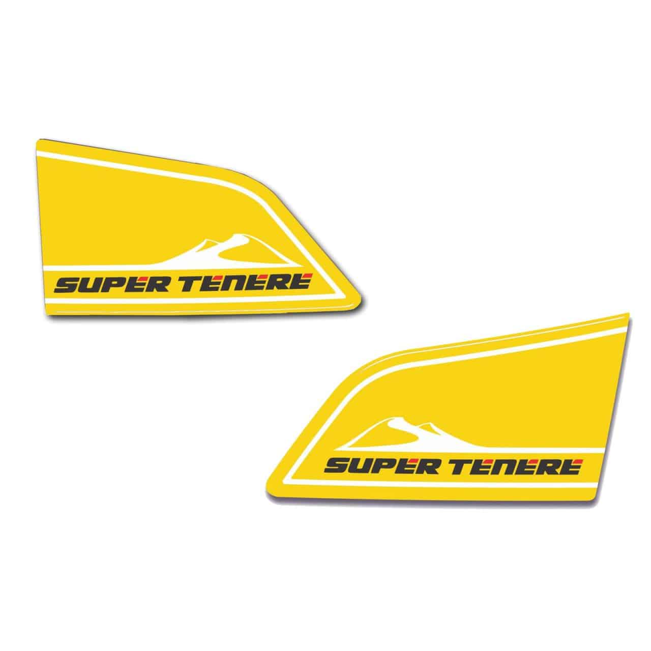 Adhesivos compatibles con Yamaha Super Tenere Protector Laterales Amarillo