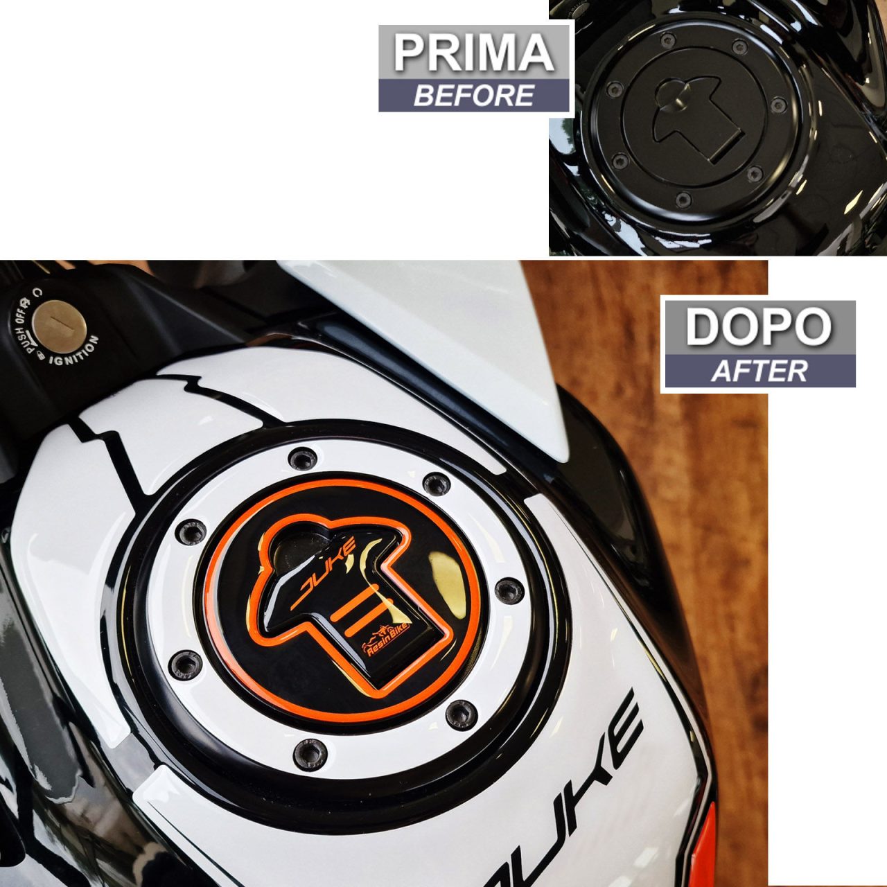 Pegatinas 3D Moto compatibles con KTM Duke 390 200 2021-2023  Tapon Deposito - Imagen 3