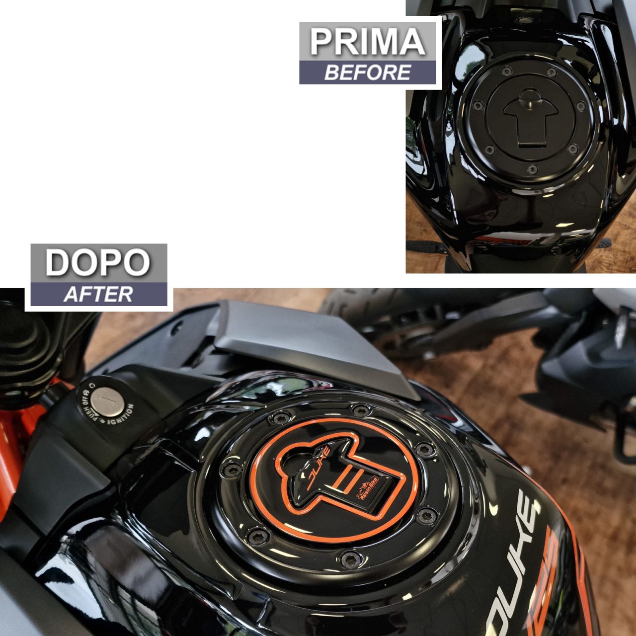 Autocollant 3D compatibles avec KTM Duke 125 200 250 390 2021-2023 capuchon – Image 3