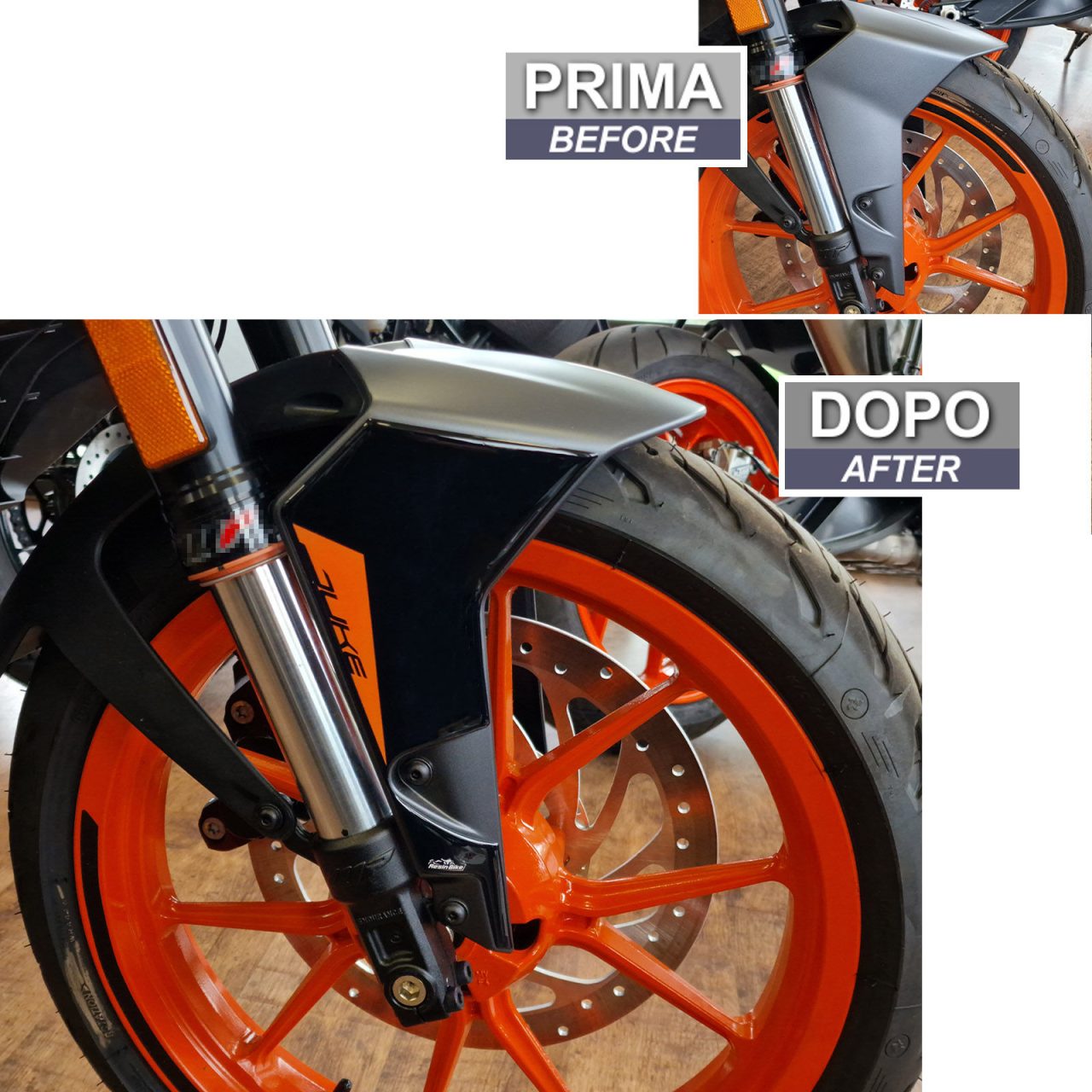 Aufkleber 3D Kompatibel mit KTM Duke 125 200 250 390 2021-2023 Kotflügelstützen – Bild 3