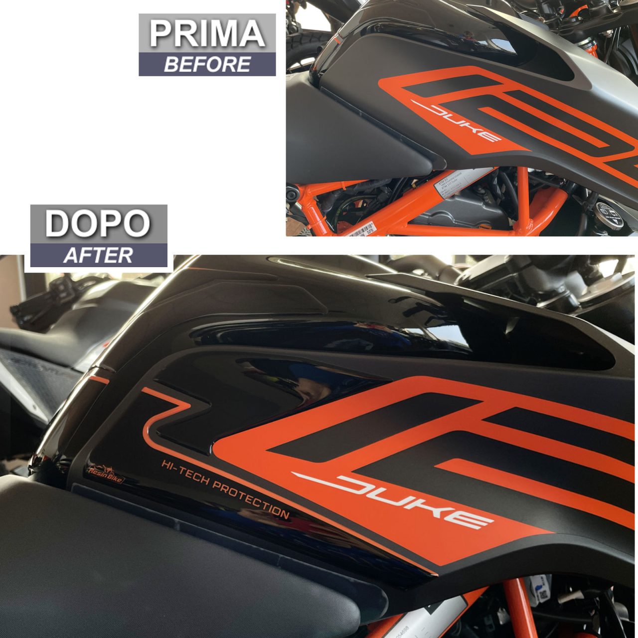 Stickers 3D compatible with KTM Duke 125 200 250 390 2021-2023 Tank Side - Image 3