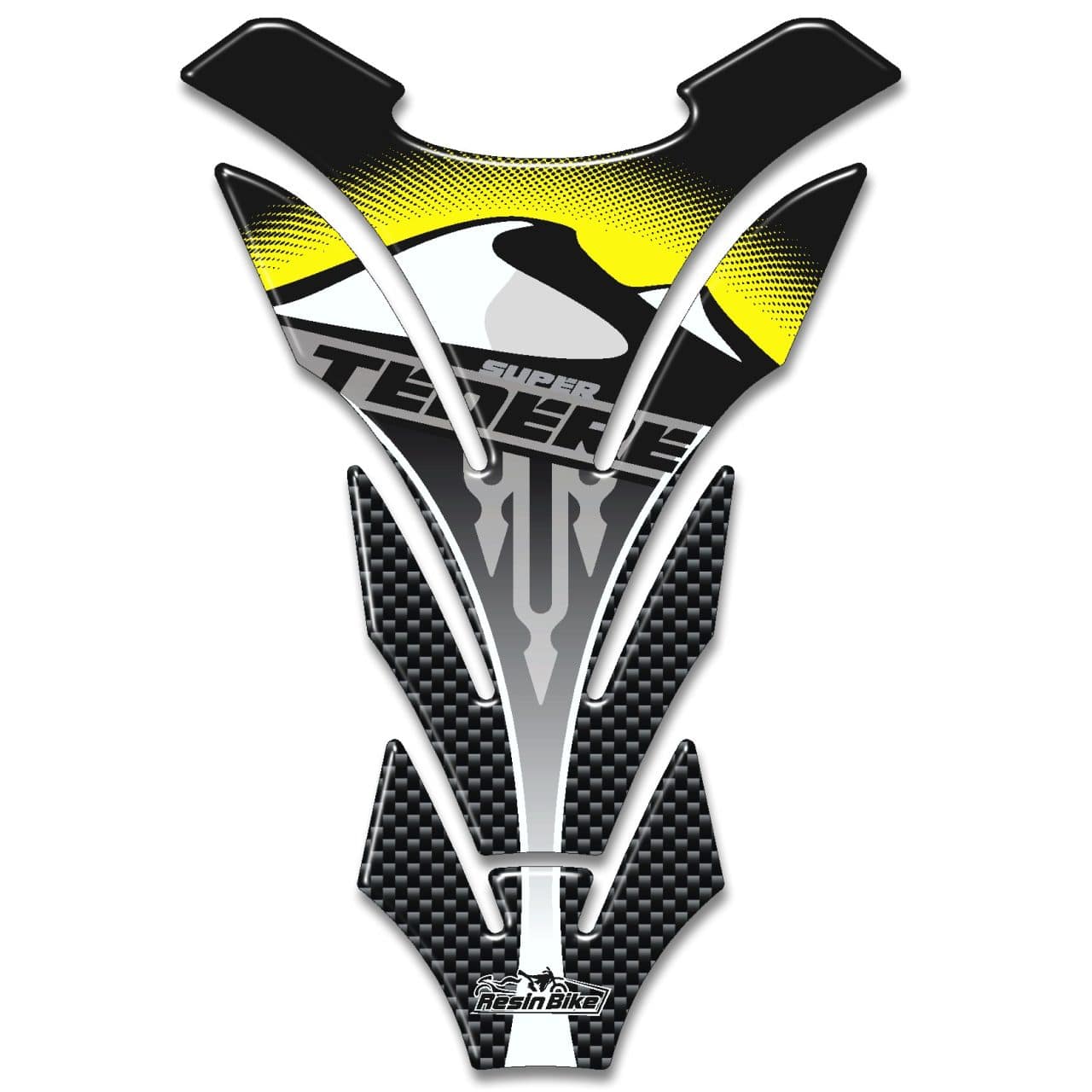 Motorcycle Stickers 3D compatible with Yamaha Super Tenere Tank Pad Yellow