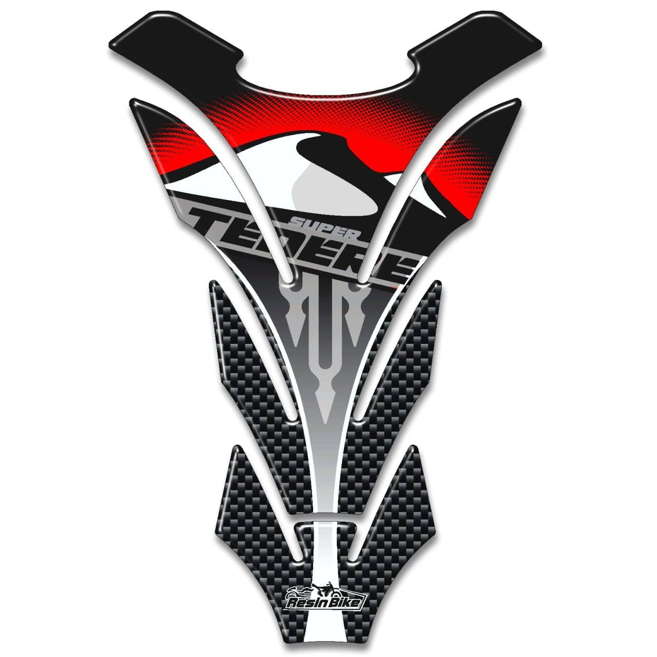 Paraserbatoio Adesivi 3D compatibili con Yamaha Super Tenere Universale Rosso