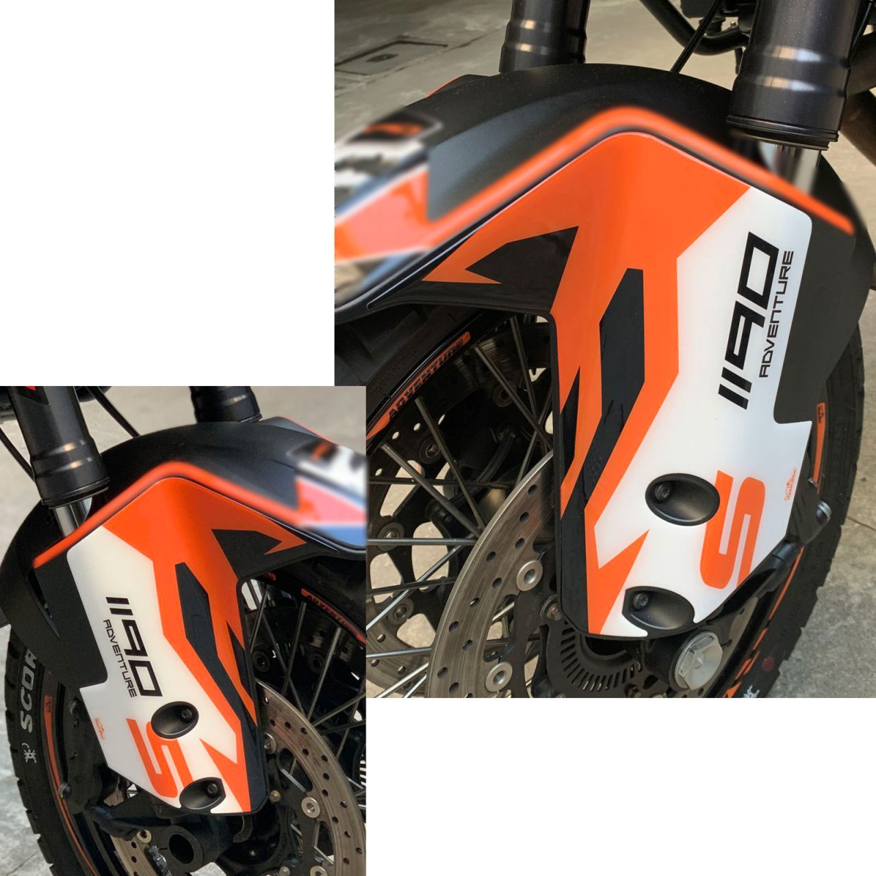 Motorcycle Stickers 3D compatible with KTM 1190 Adventure 2013-2016 Side Plates