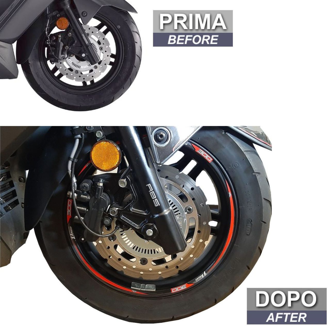 Adhesivos 3D de Moto compatibles con Kymco X-TOWN 300i 2020 Rines 17" et 19" - Imagen 3