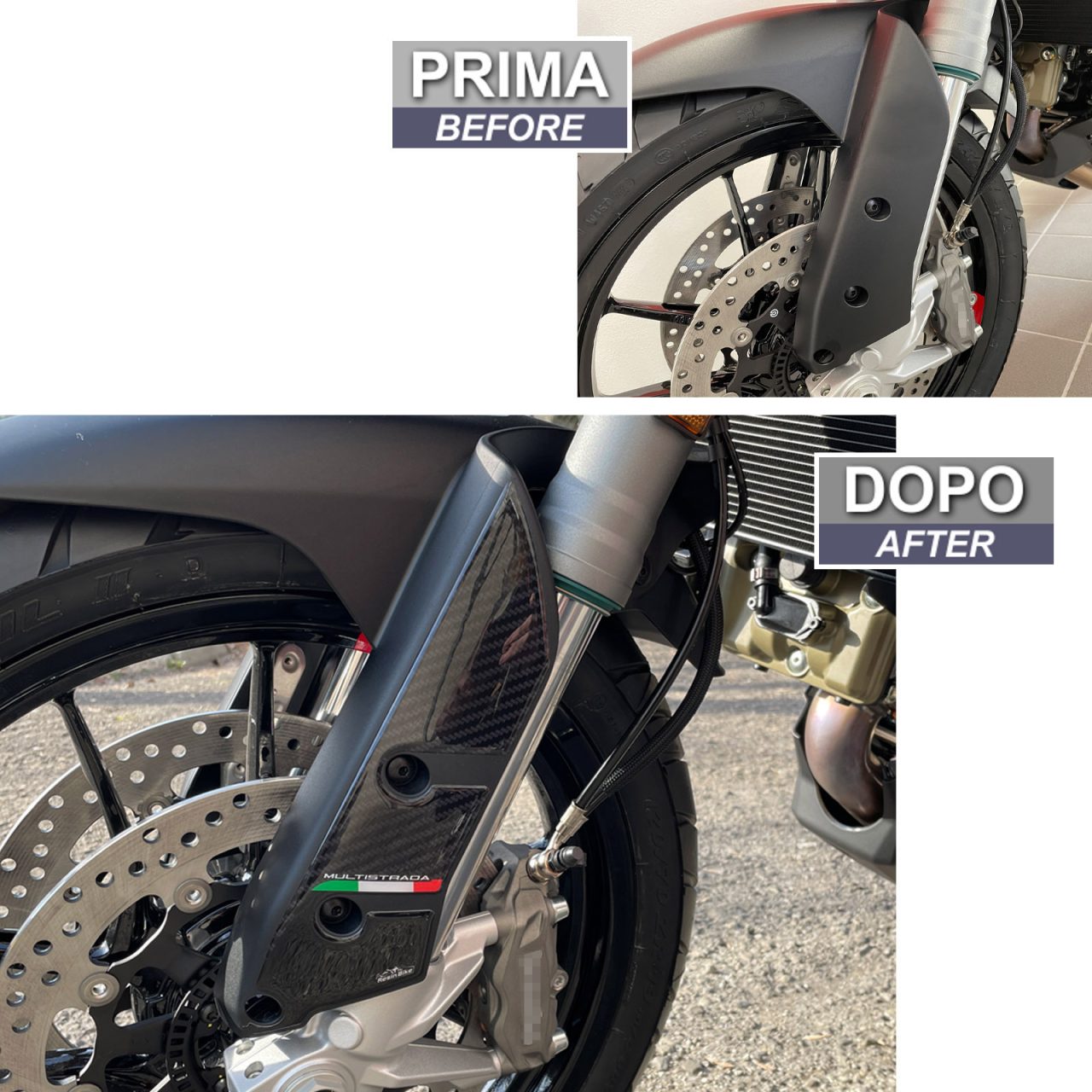 Aufkleber 3D Kompatibel mit Ducati Multistrada 950 V2-V2s 2022-2024 Kotflügelstützen – Bild 3