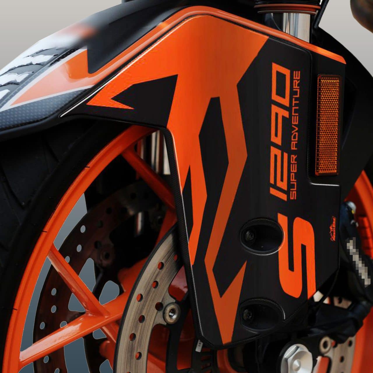 Adesivi 3D compatibili con KTM 1290 Super Adventure S 2020 Parafango Nero