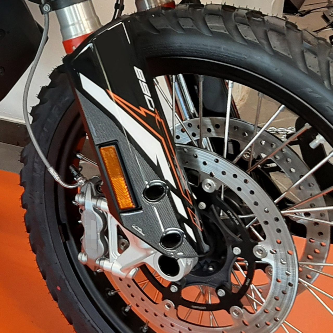 Aufkleber 3D Kompatibel mit KTM 890 Adventure R 2021-2022 Kotflügelstützen