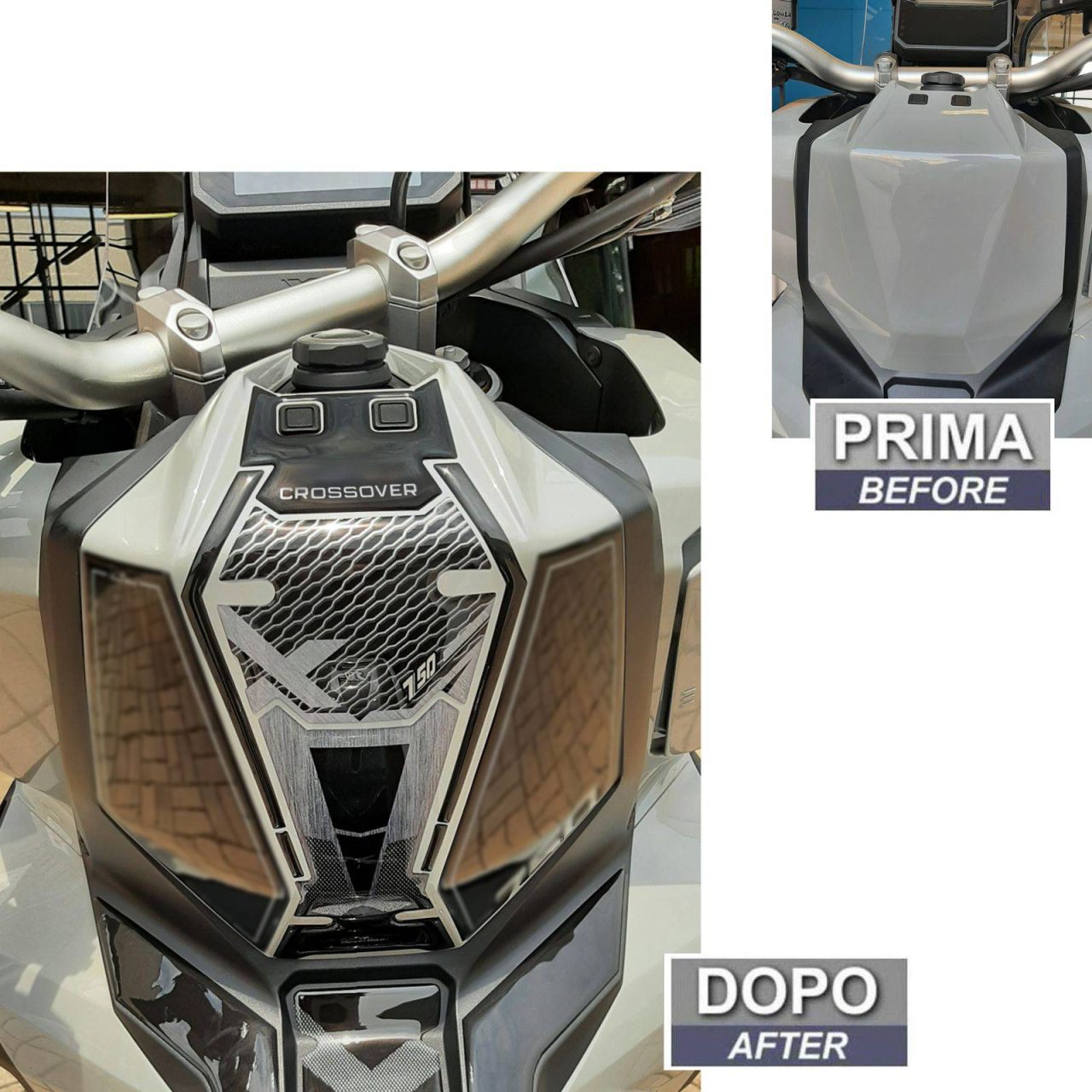 Adesivi 3D compatibili con Honda X-ADV 750 2021-2024 Protezioni Centrali - immagine 3