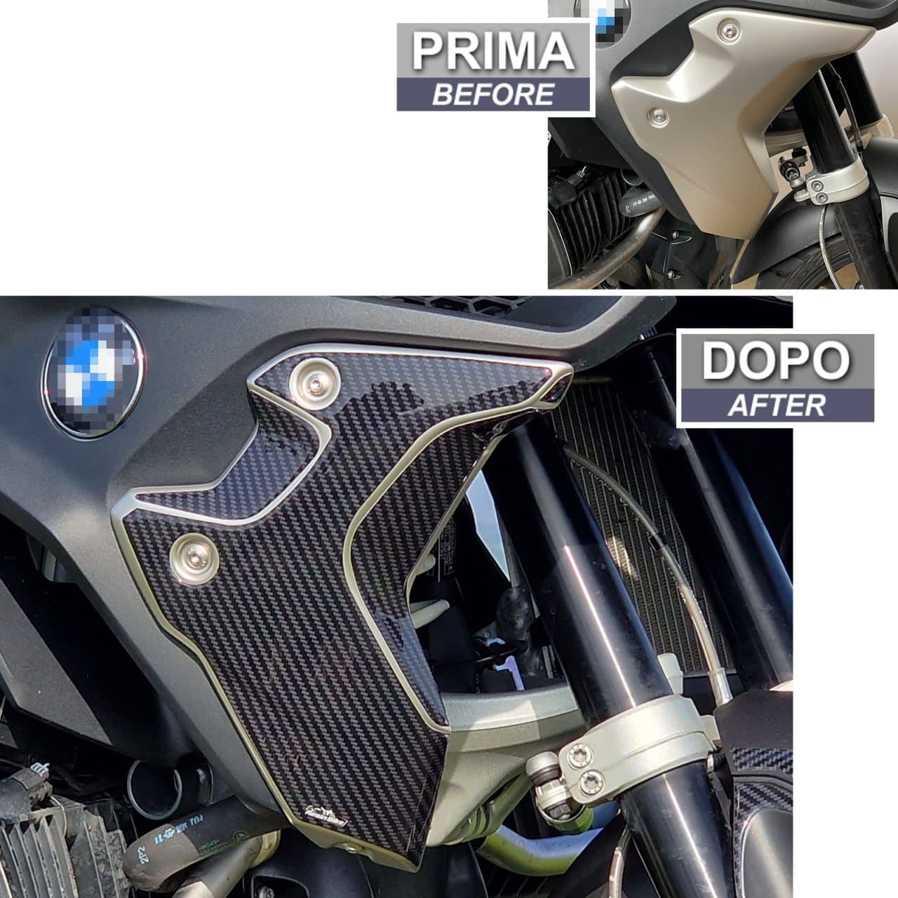 Adesivi 3D compatibili con BMW R 1250 GS 2018-2023 Paraspigoli - immagine 4