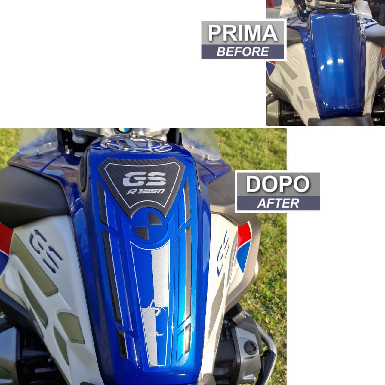 Paraserbatoio Adesivi 3D compatibili con BMW R 1250 GS Adventure HP 2019 2022 - immagine 3