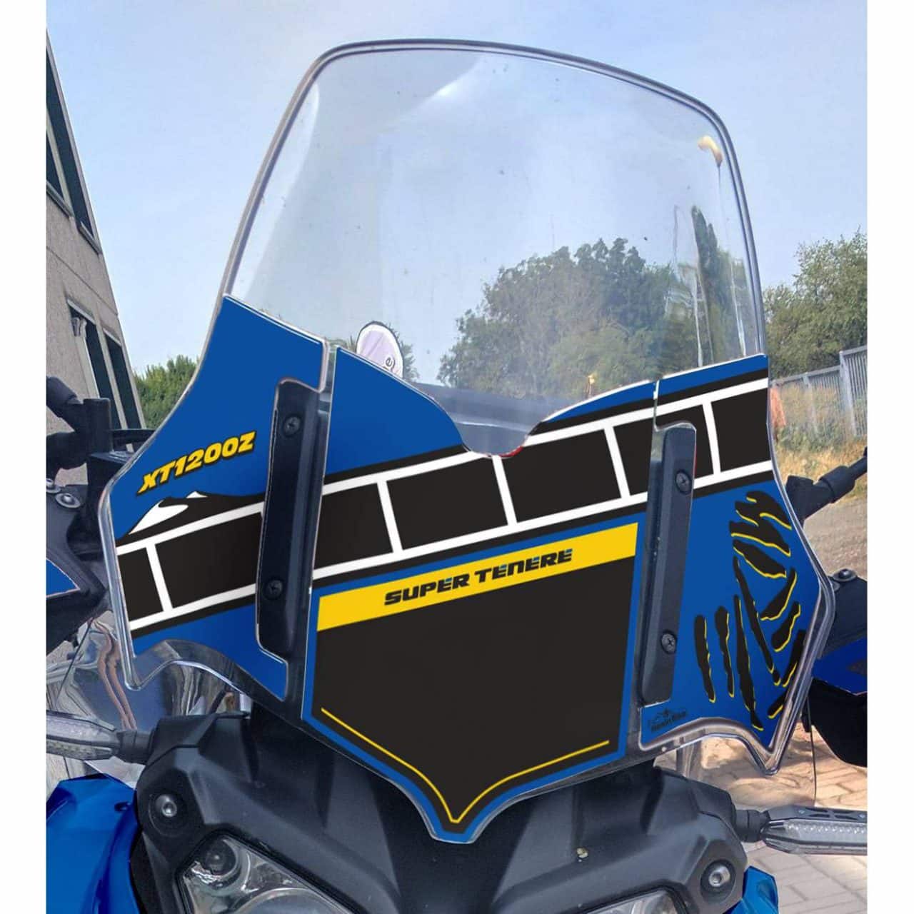 Aufkleber 3D Kompatibel mit Yamaha Super Tenere 2010-2014 Schutz Windschild Blau – Bild 2