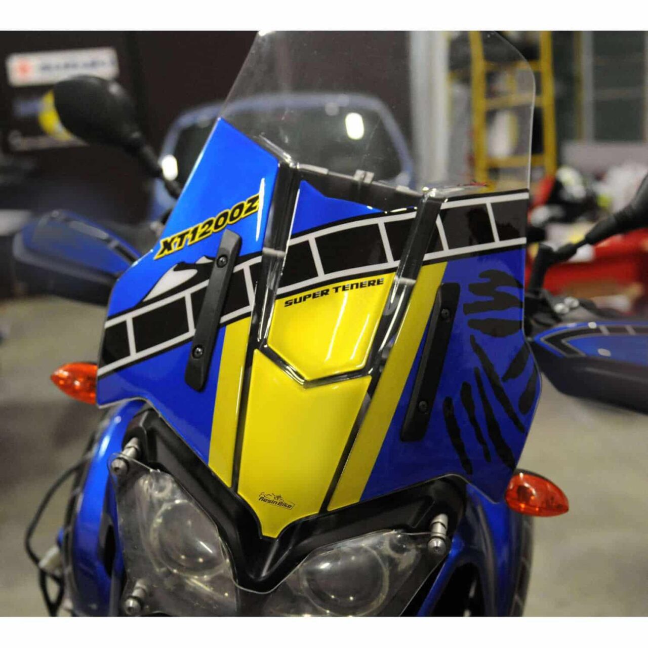 Stickers 3D compatible with Yamaha Super Tenere 2010-2014 Windshield Blu Tuareg