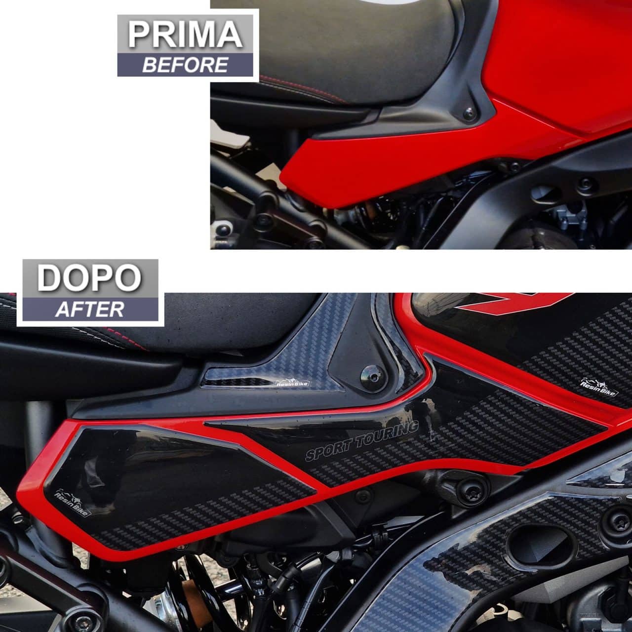 Adesivi 3D compatibili con Yamaha Tracer 9 2021-2024 Protezione Sottosella - immagine 3