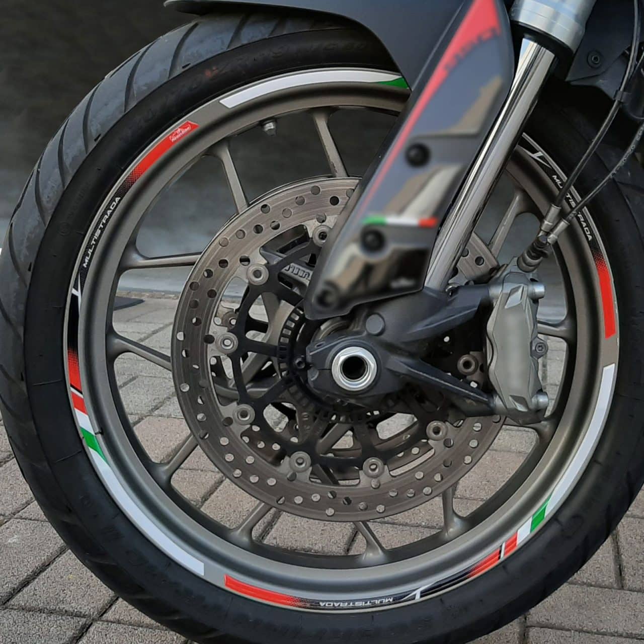 Adesivi 3D compatibili con Ducati Multistrada 950 2018 2022 Cerchi 17" e 19"