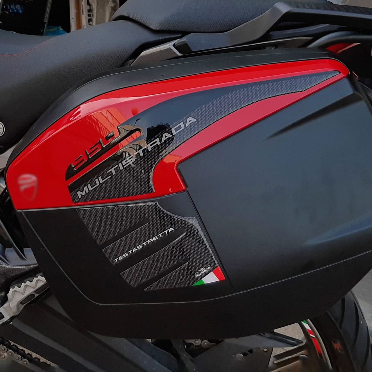 Adesivi 3D compatibili con Ducati Multistrada 950 2018 2020 Valigie Borse