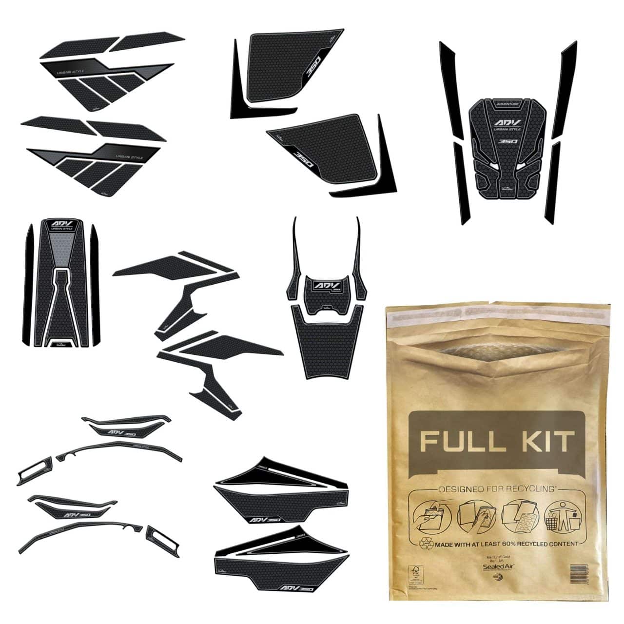 Kit Tank Full Motorcycle Stickers 3D compatible with Honda ADV 350 2022-2024