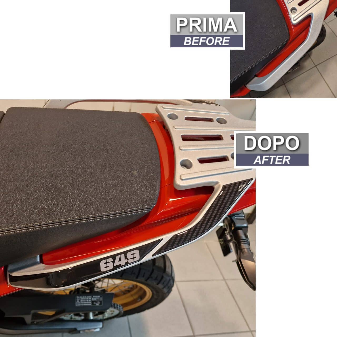 Autocollant 3D compatibles avec Moto Morini X-CAPE 650 2022 Poignées Passagers – Image 3