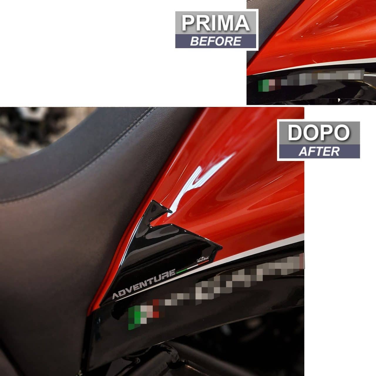 Adesivi 3D compatibili con Moto Morini X-CAPE 650 2022 Laterali Serbatoio - immagine 3