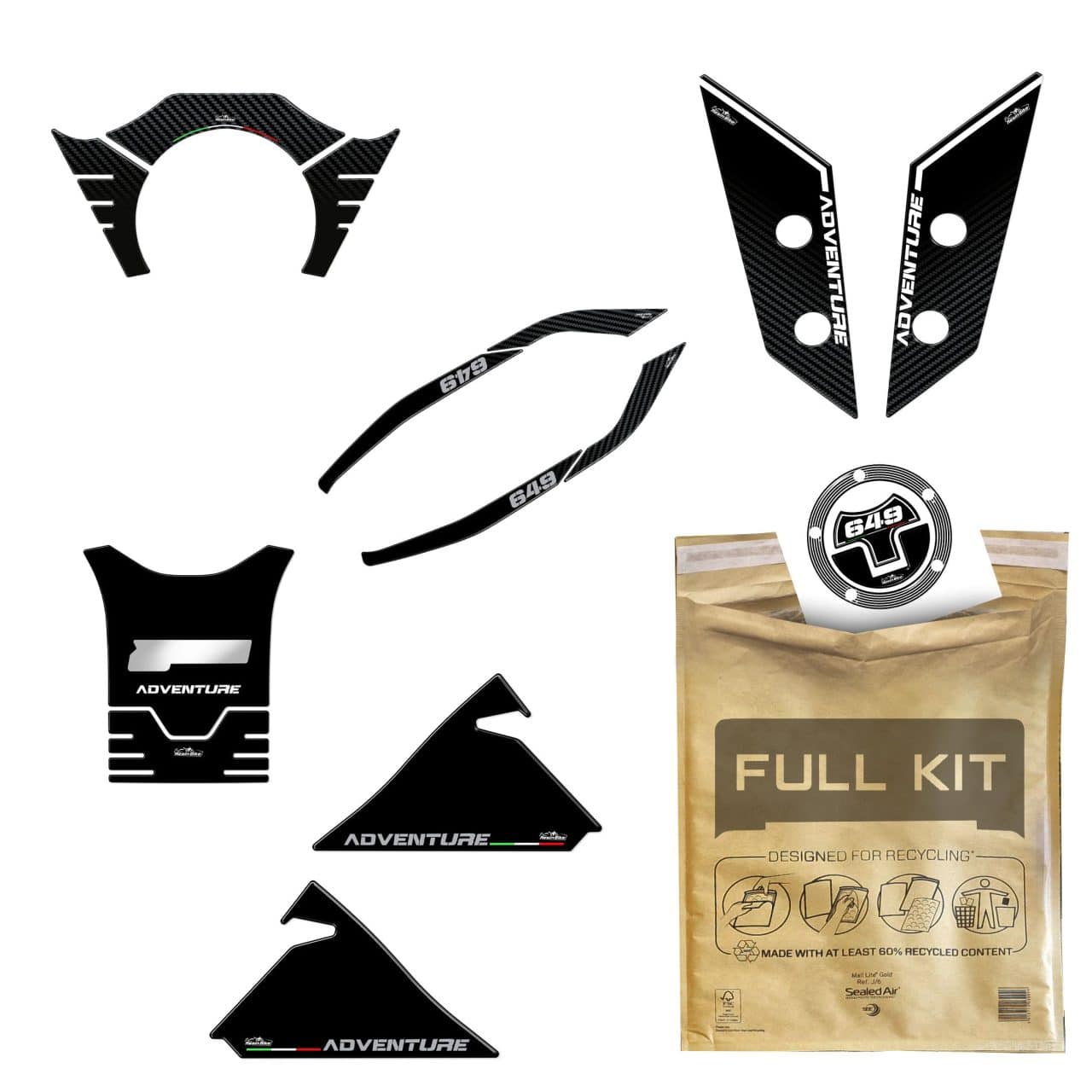 Kit Tank Full Motorcycle Stickers 3D compatible with Moto Morini X-CAPE 650 2022