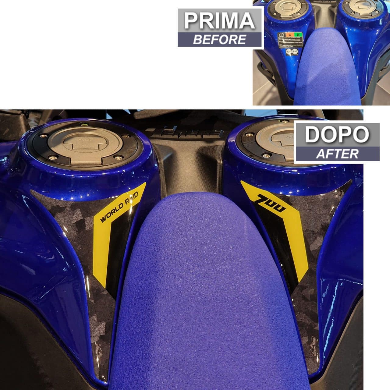 Pegatinas 3D Moto compatibles con Yamaha Tenere 700 World Raid Tanque Deposito - Imagen 3