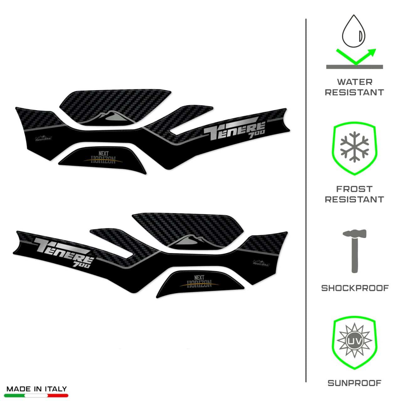 Stickers 3D compatible with Yamaha Tenere 700 2022-2024 Handguards Neutral - Image 7