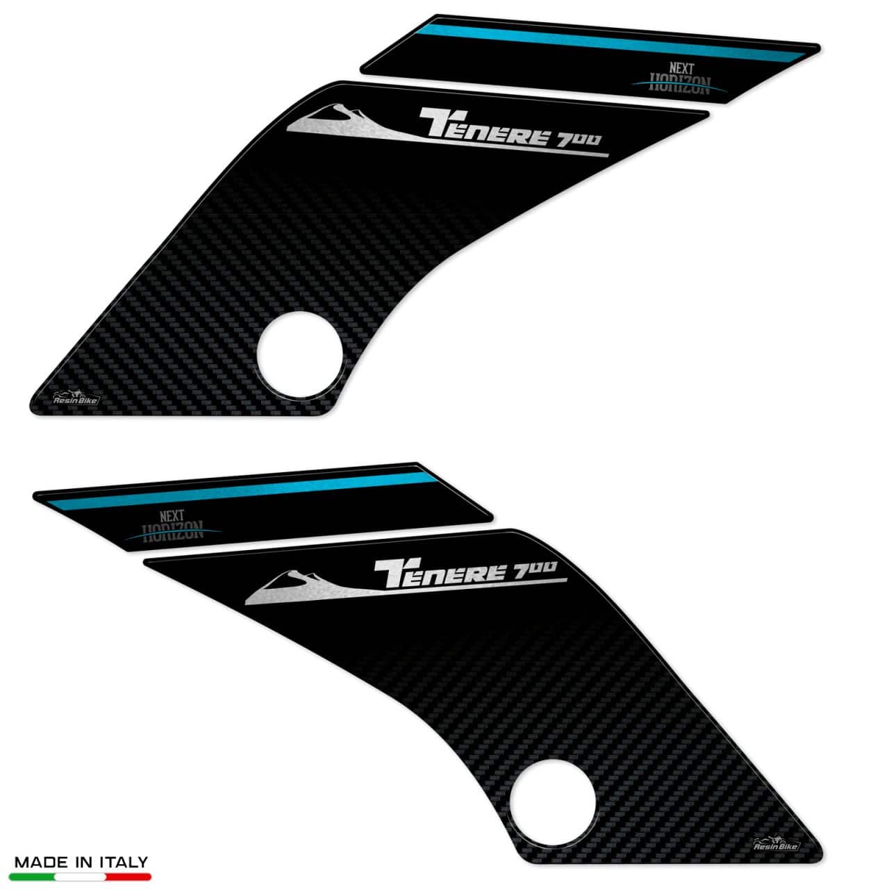 Stickers 3D compatible with Yamaha Tenere 700 2022-2024 Tank Side Icon Blue - Image 2