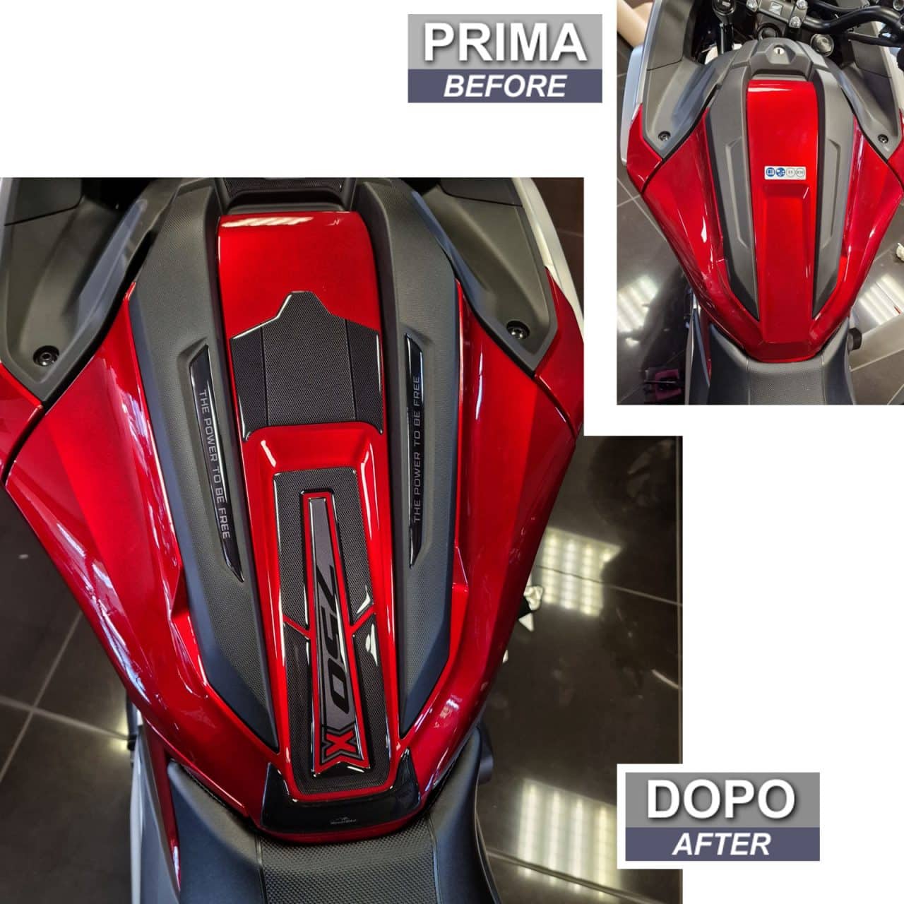 Paraserbatoio Adesivi 3D compatibili con Honda NC750X 2021-2023 Protezione - immagine 3