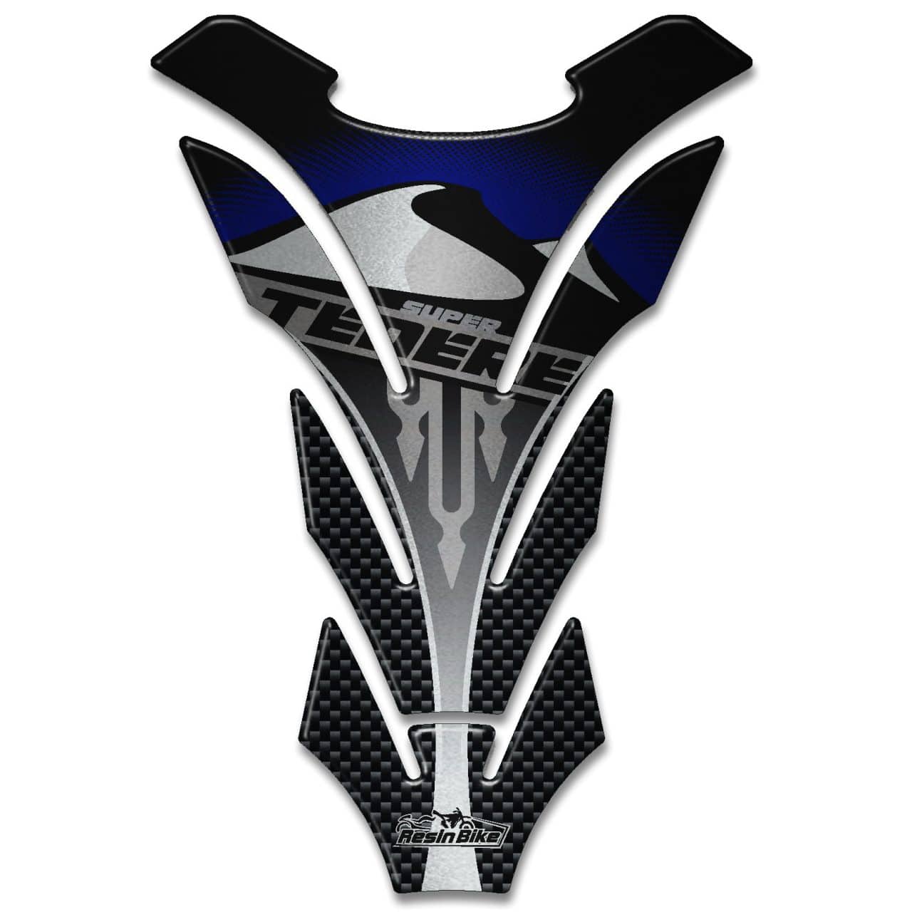 Motorcycle Stickers 3D compatible with Yamaha Super Tenere Tank Pad Blue