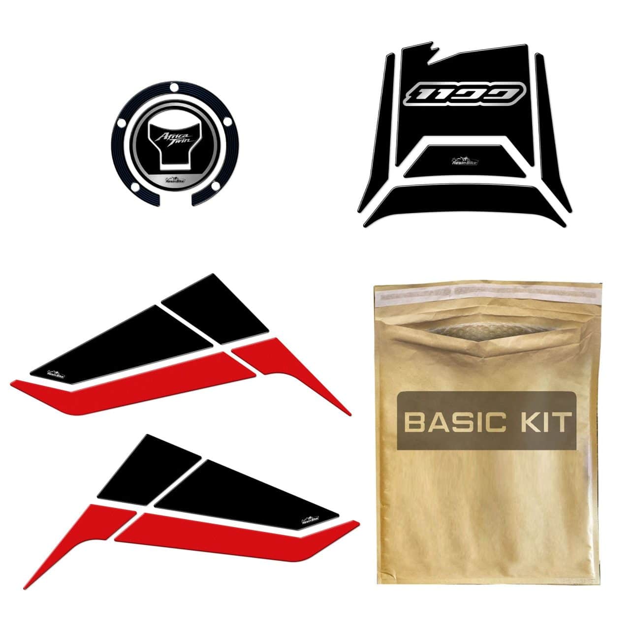 Kit Basic Autocollant Moto 3D compatibles avec Honda Africa Twin 1100 2023 Rouge – Image 8