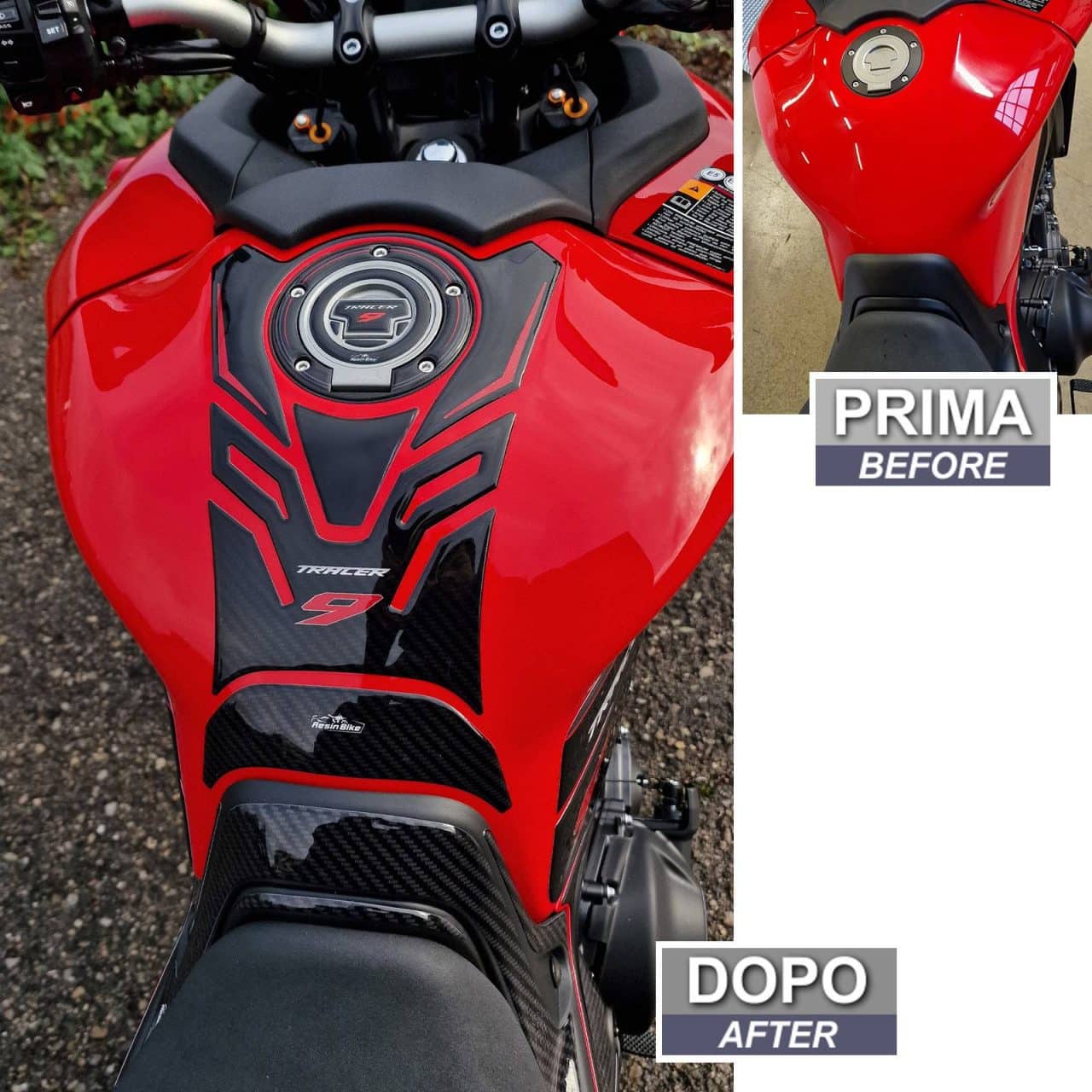 Paraserbatoio Adesivi 3D compatibili con Yamaha Tracer 9 2021-2024 Protezione - immagine 3