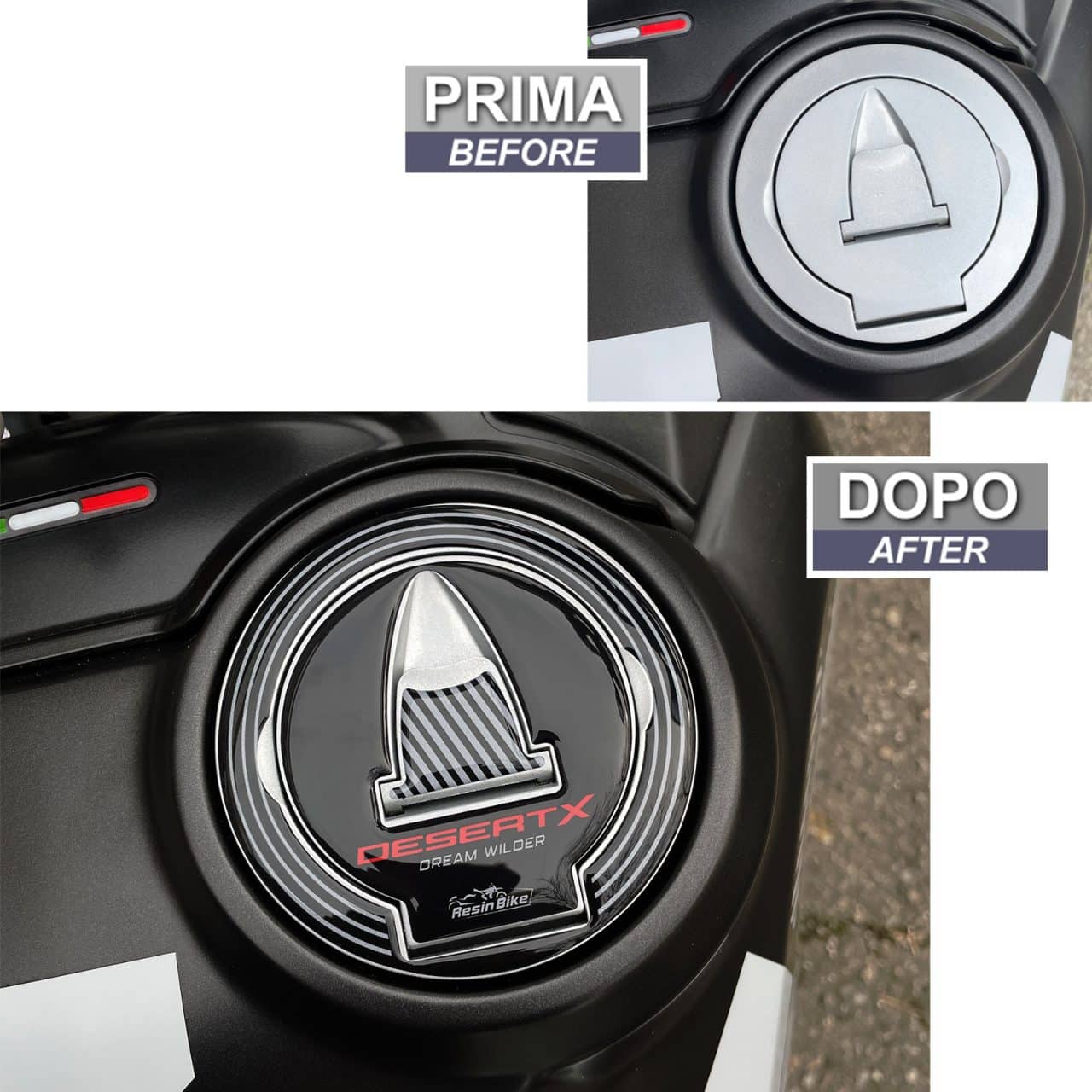 Motorcycle Stickers 3D compatible with Ducati DesertX RR22 2023 Tank Cap - Image 3