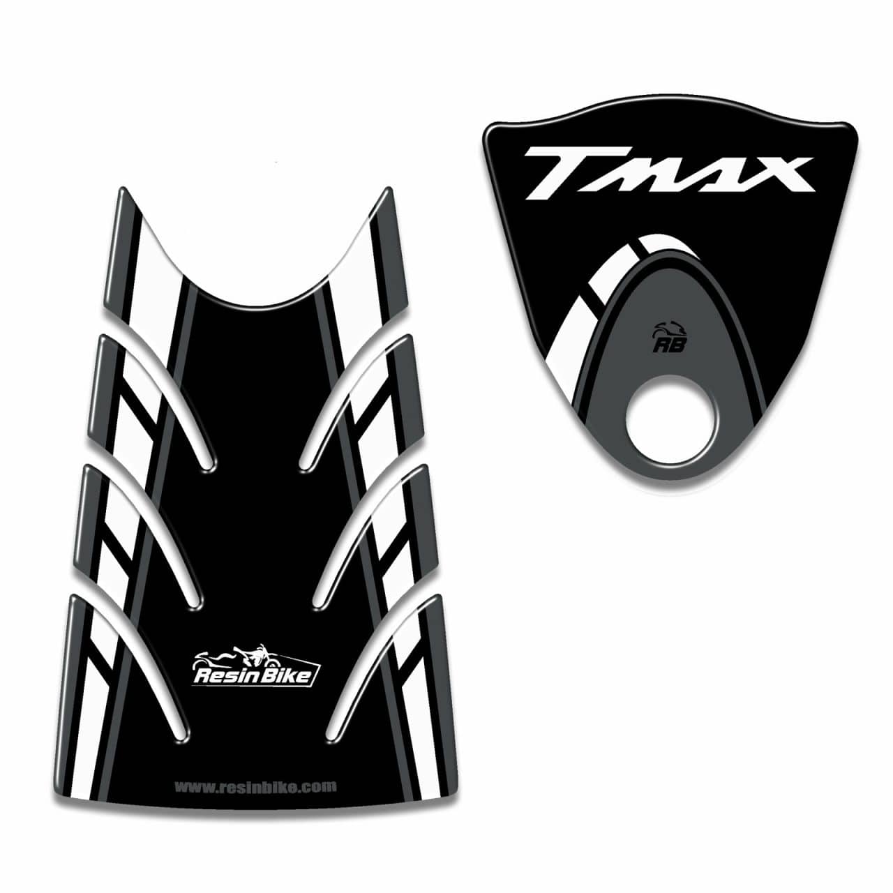 Kit Autocollant 3D compatibles avec Yamaha TMAX 2008-2011 Trappe Réservoir Noir – Image 2