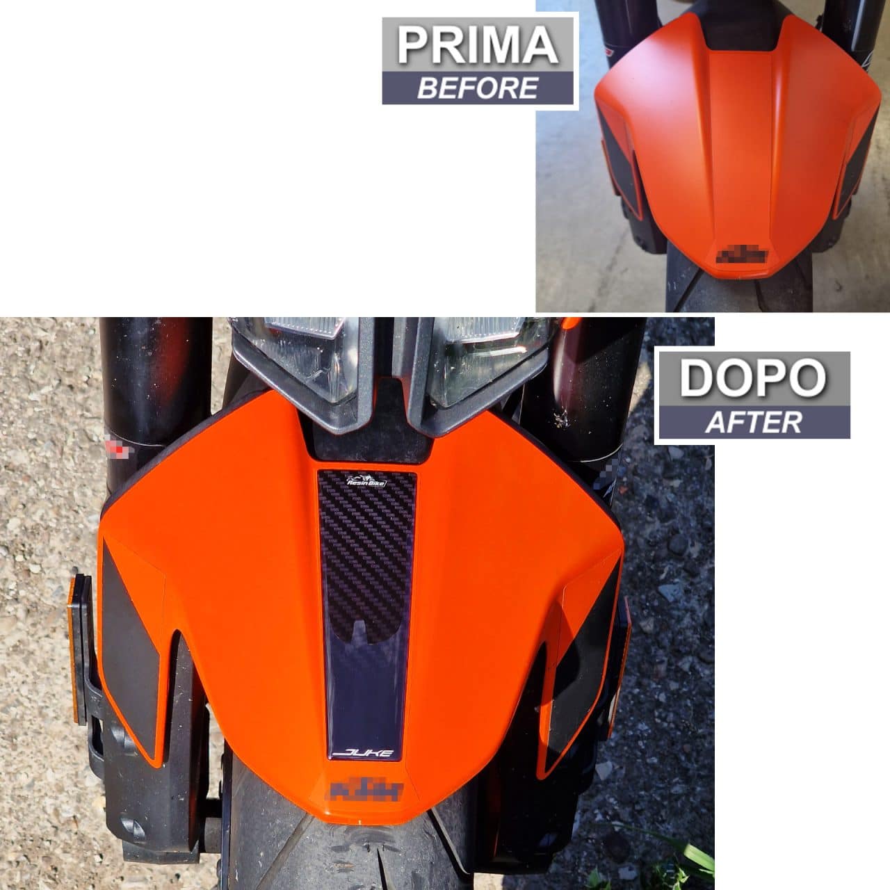 Adesivi 3D compatibili con KTM Duke 790 890 2022-2023 Protezione Parafango - immagine 3