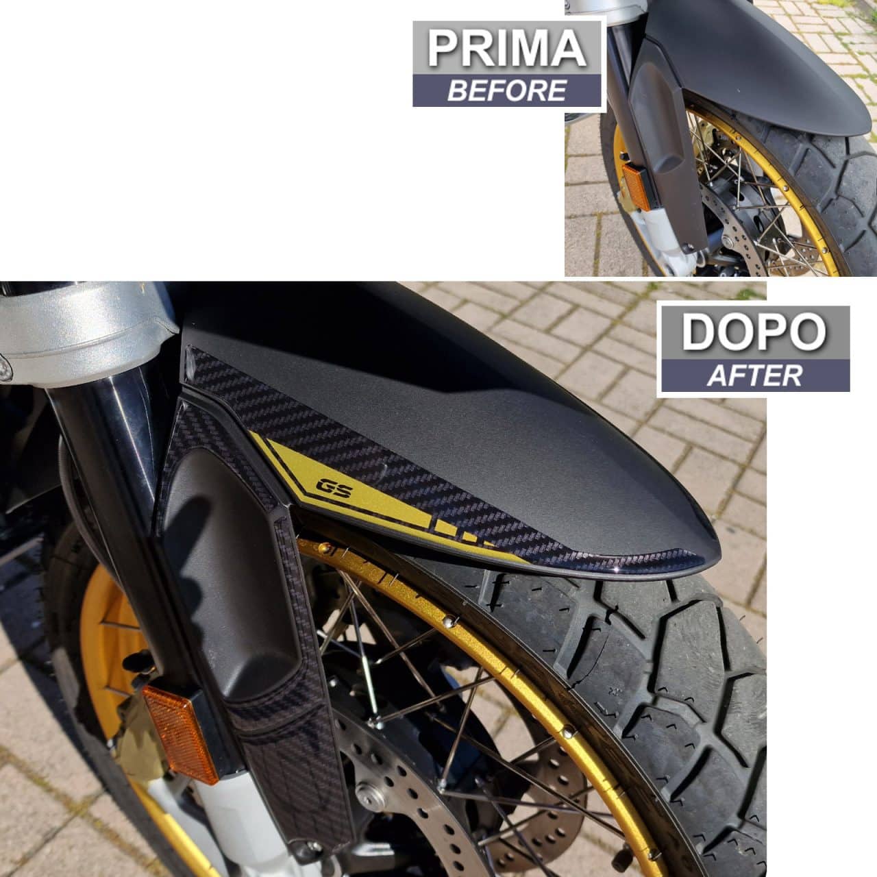 Adesivi 3D compatibili per BMW R 1250 GS-GS Adventure 2019-2023 Parafango - immagine 3