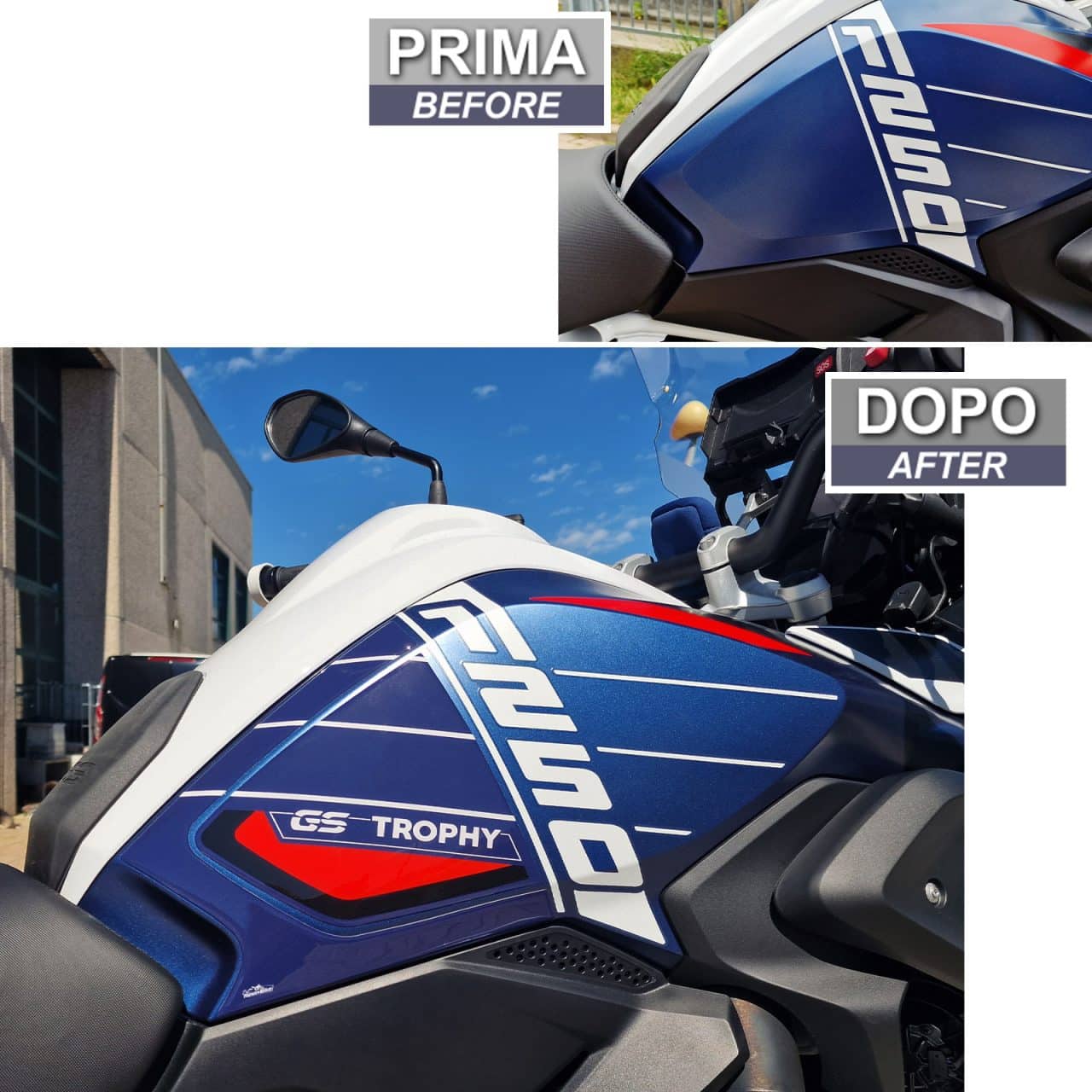 Motorcycle Stickers 3D compatible with BMW R 1250 GS Trophy 2023 Tank Side - Image 3