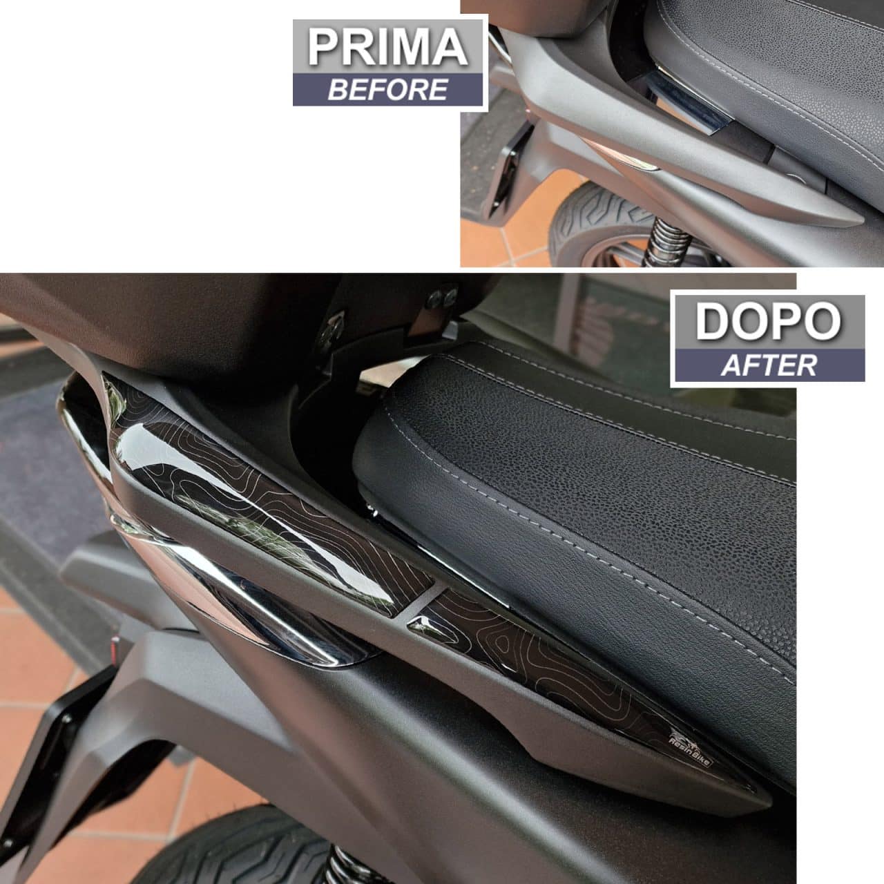 Stickers 3D compatible with Honda SH 125 150 2020-2023 Passenger Handles - Image 3