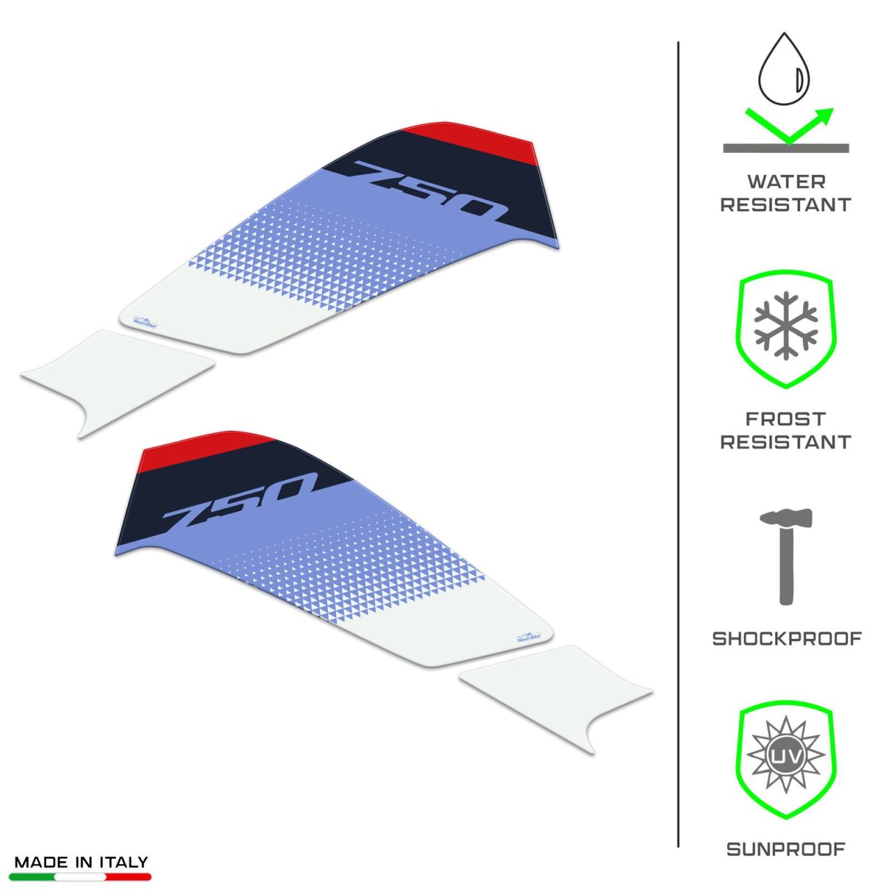 Autocollant Moto compatibles avec Honda Transalp XL750 2023 Côtés du réservoir – Image 7