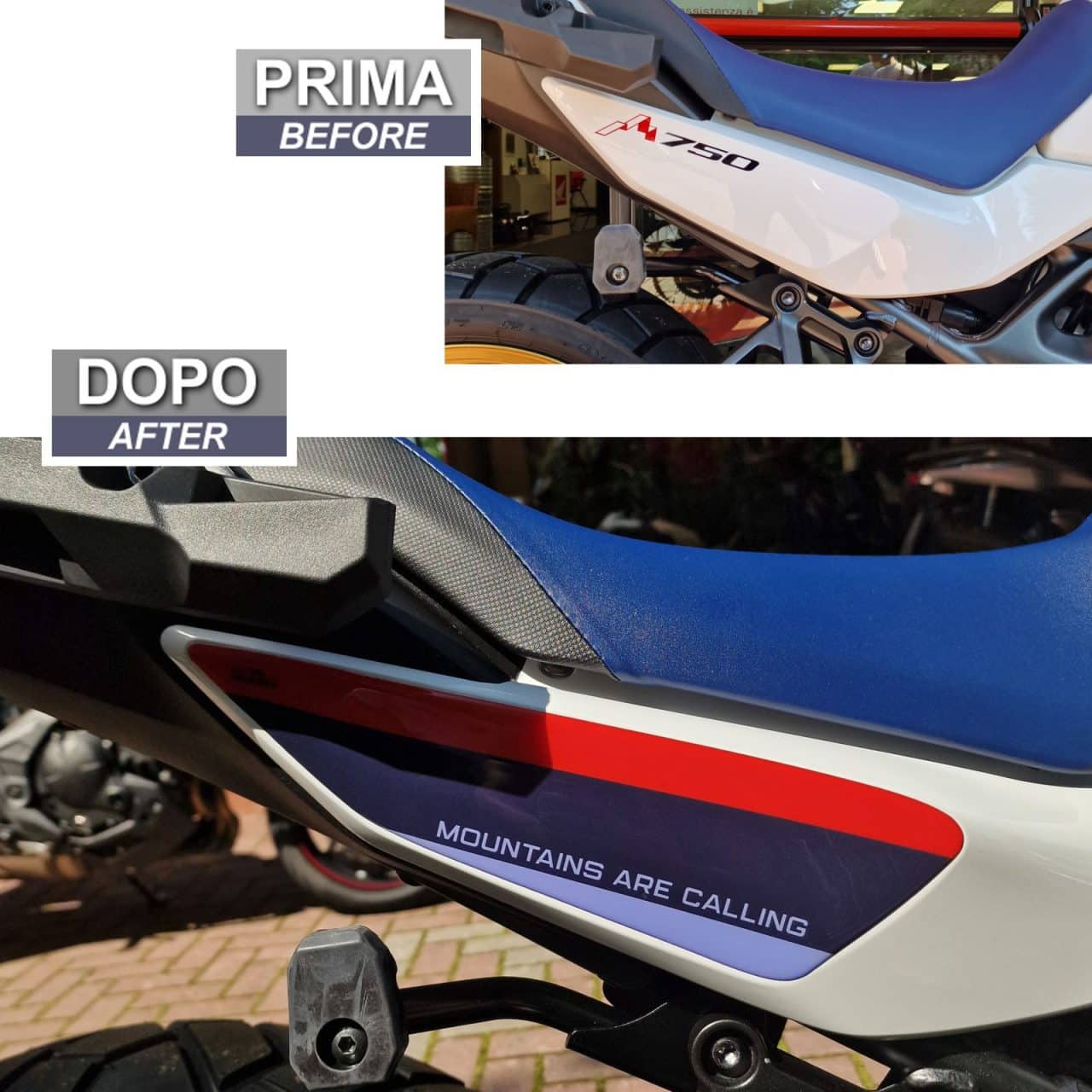 Autocollant Moto 3D compatibles avec Honda Transalp XL750 2023 Sous-Selle – Image 3