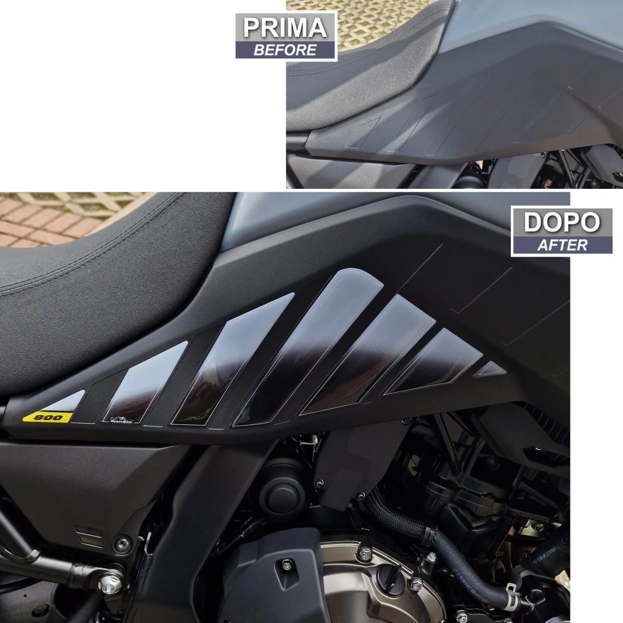 Motorcycle Stickers 3D compatible with Suzuki V-Strom 800 DE 2023 Tank Side - Image 3