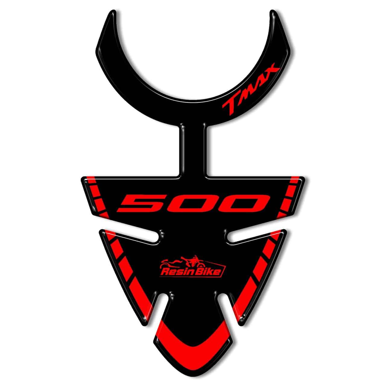 Stickers 3D compatible with Yamaha TMAX 2008-2011 Key Area Black-Red