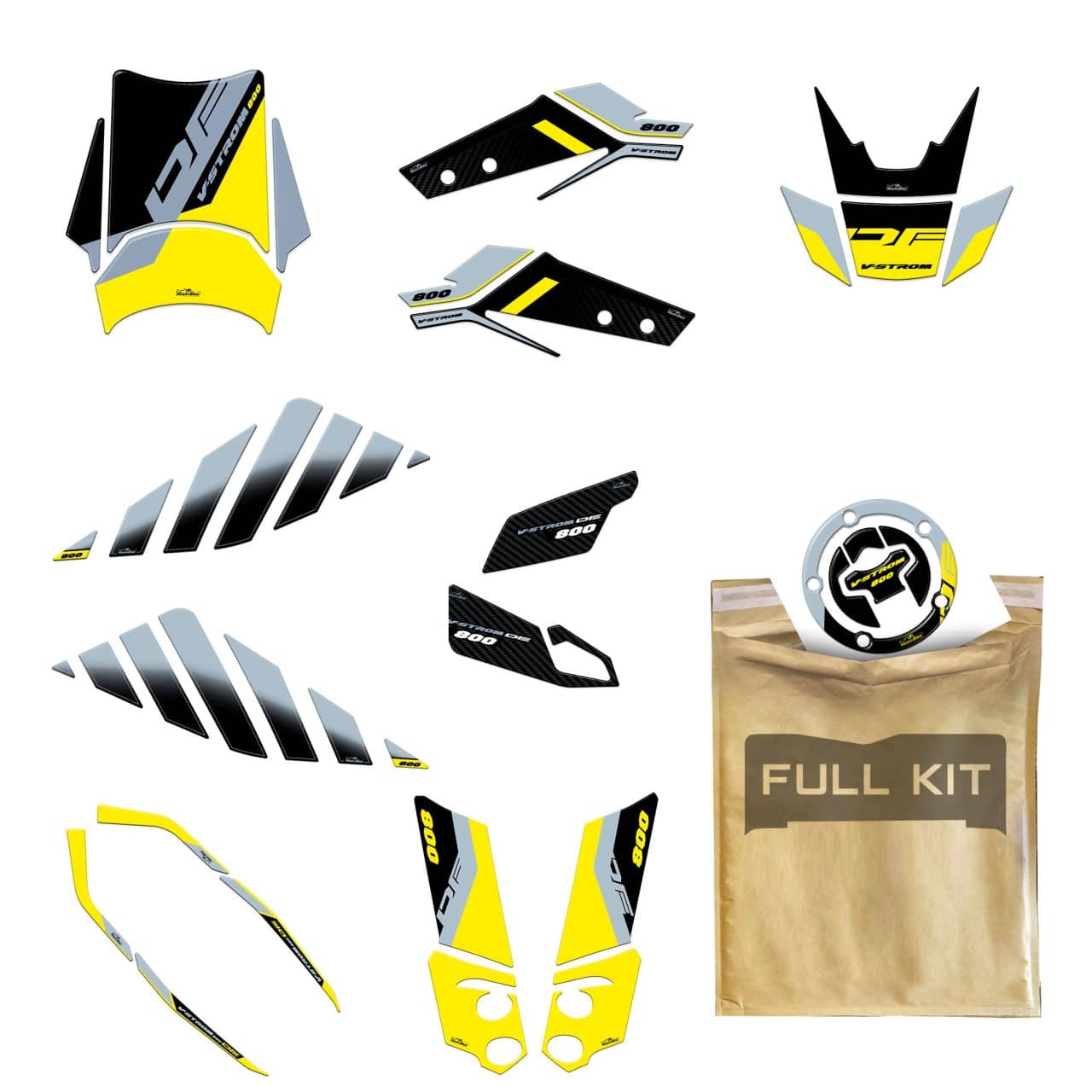 Kit Tank Full Motorcycle Stickers 3D compatible with Suzuki V-Strom 800 DE 2023