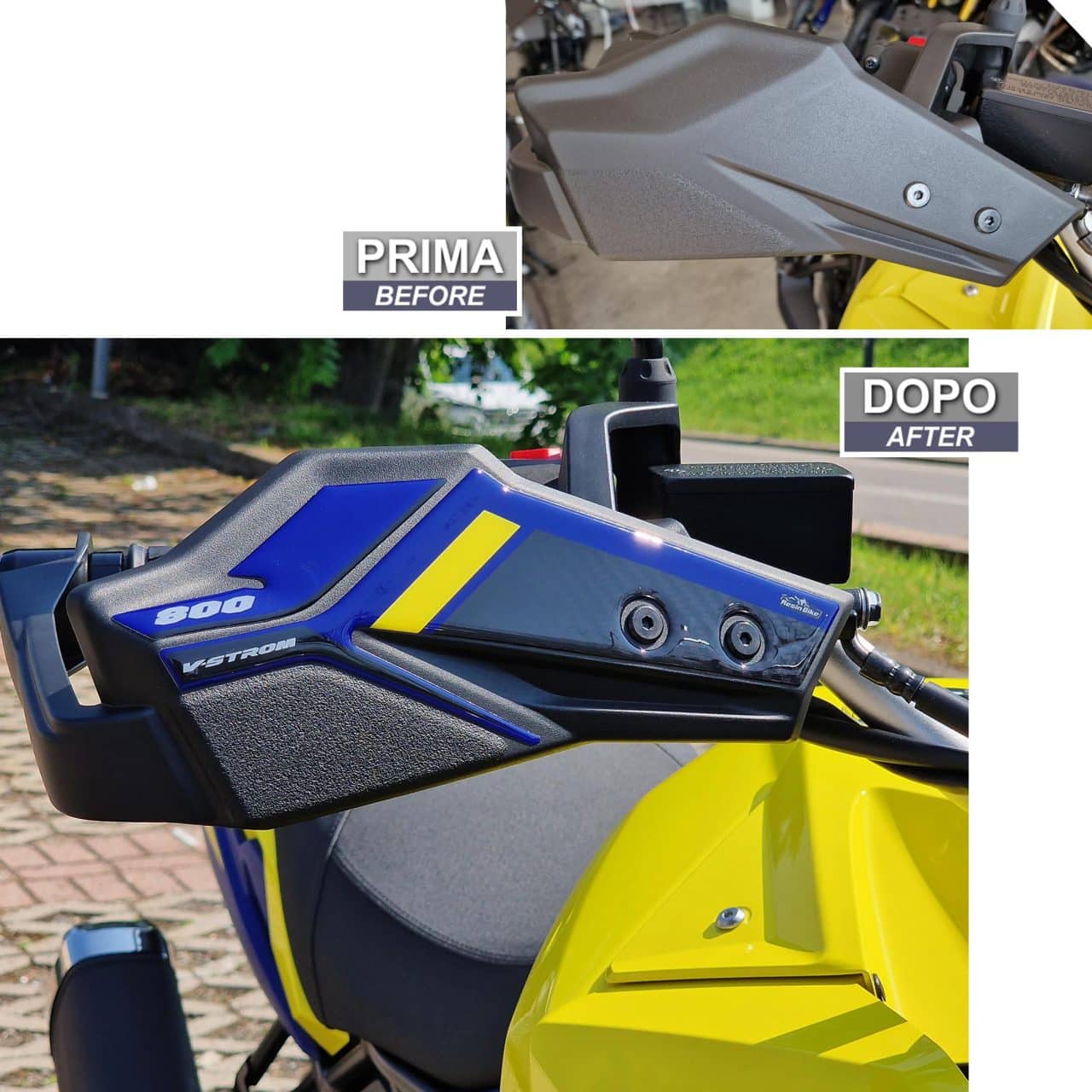 Stickers 3D compatible with Suzuki V-Strom 800 DE 2023 Handguards Yellow - Image 3